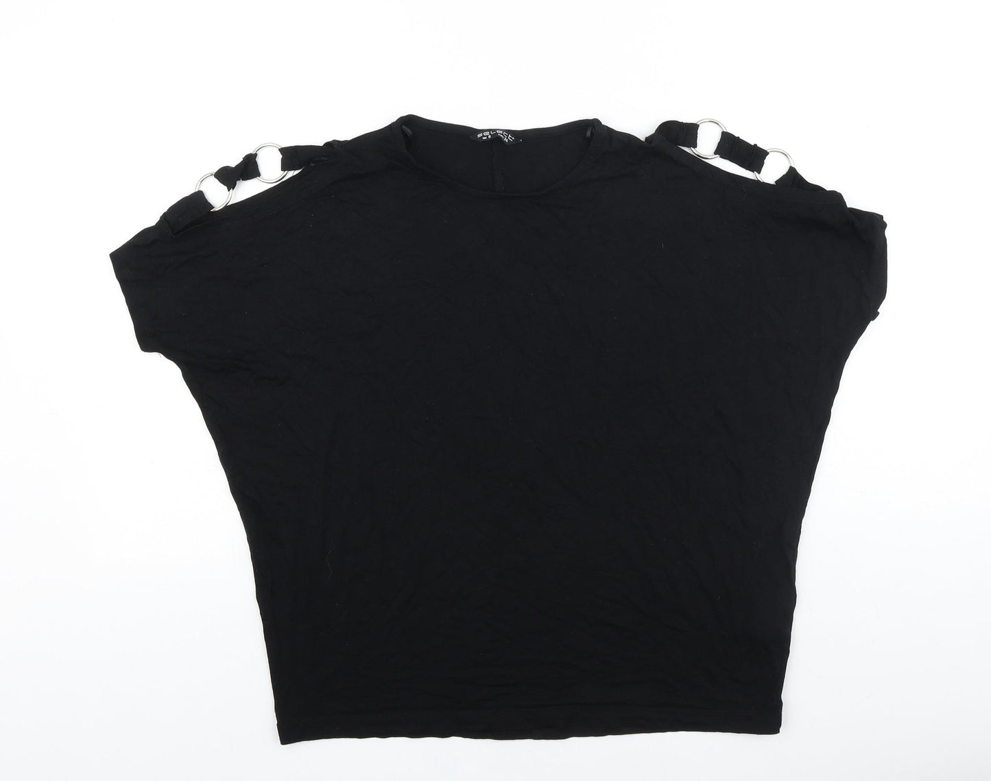 Womens UK Size 6 Select Black Basic T-Shirt