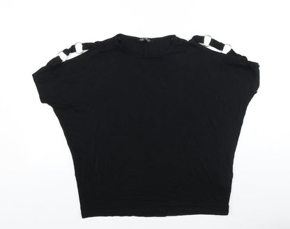 Womens UK Size 6 Select Black Basic T-Shirt