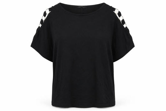 Womens UK Size 6 Select Black Basic T-Shirt