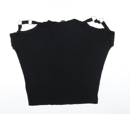 Womens UK Size 6 Select Black Basic T-Shirt