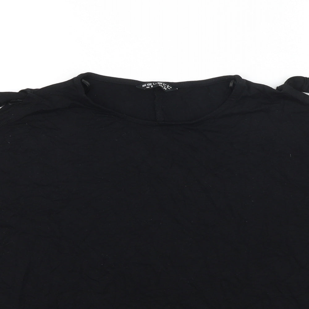 Womens UK Size 6 Select Black Basic T-Shirt