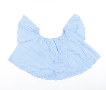 Womens UK Size 10 New Look Blue Basic Blouse