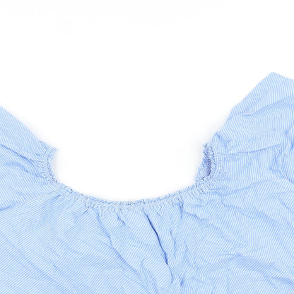 Womens UK Size 10 New Look Blue Basic Blouse