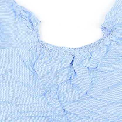 Womens UK Size 10 New Look Blue Basic Blouse