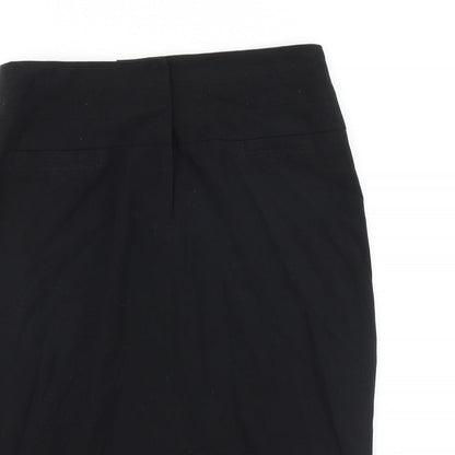F&F Womens Black Polyester Straight & Pencil Skirt Size 32 in Hook & Loop