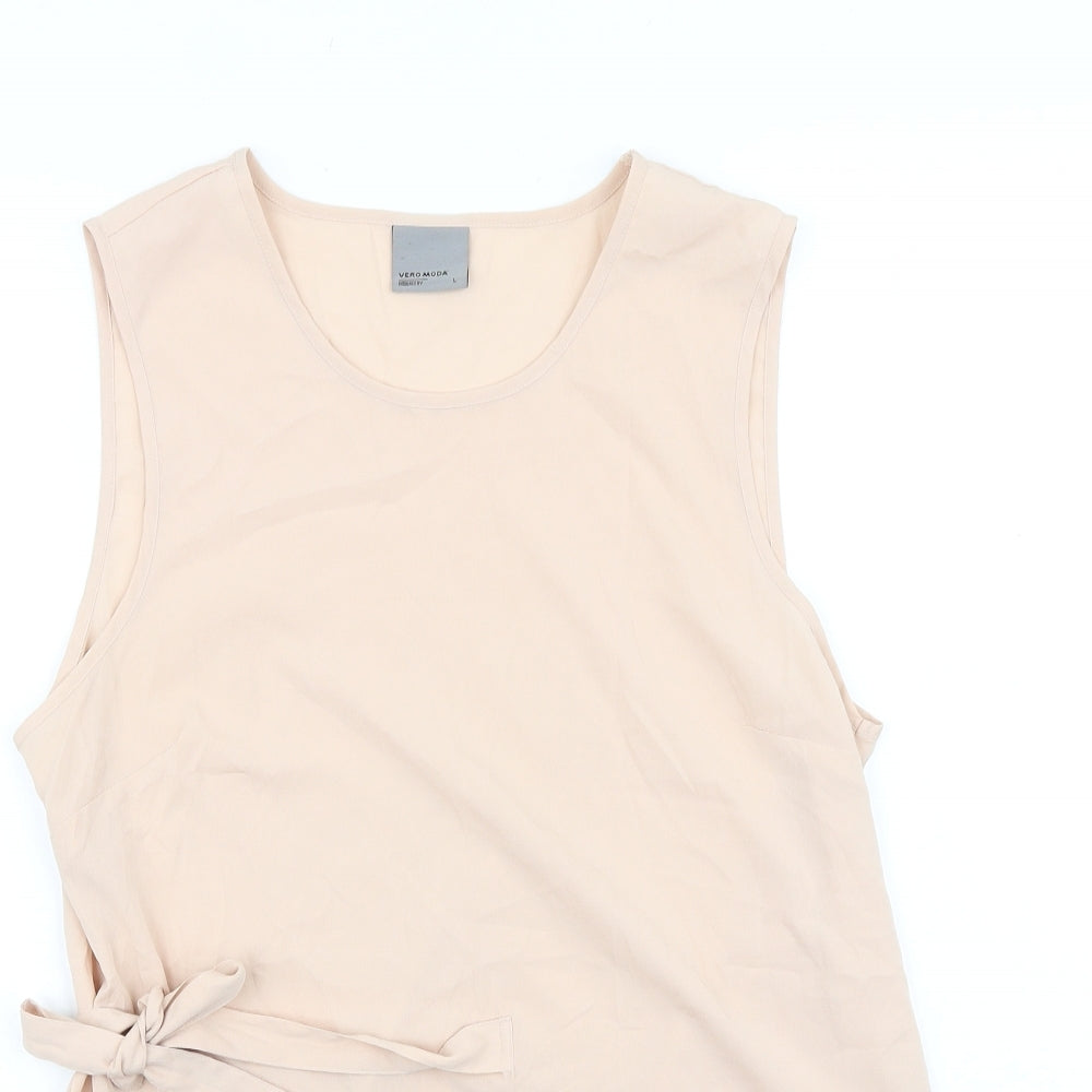 Womens UK Size L VERO MODA Pink Basic Tank
