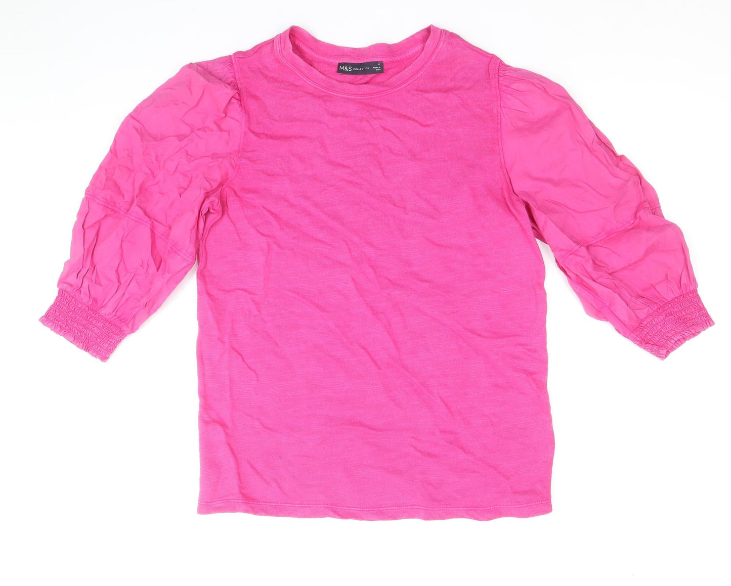 Womens UK Size 6 Marks and Spencer Pink Basic Blouse