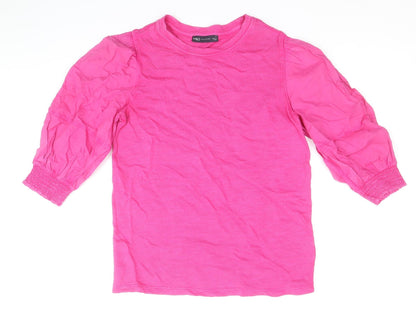 Womens UK Size 6 Marks and Spencer Pink Basic Blouse