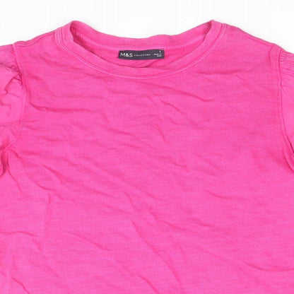 Womens UK Size 6 Marks and Spencer Pink Basic Blouse