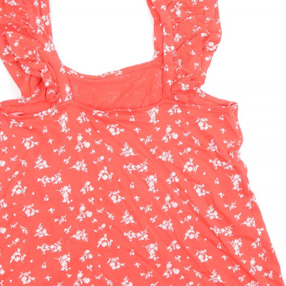 Womens UK Size 8 Marks and Spencer Red Basic Tank