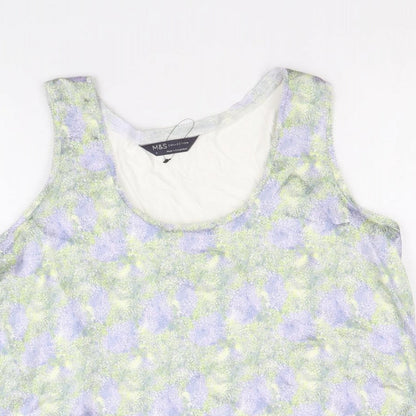 Womens UK Size 8 Marks and Spencer Multicoloured Basic Tank