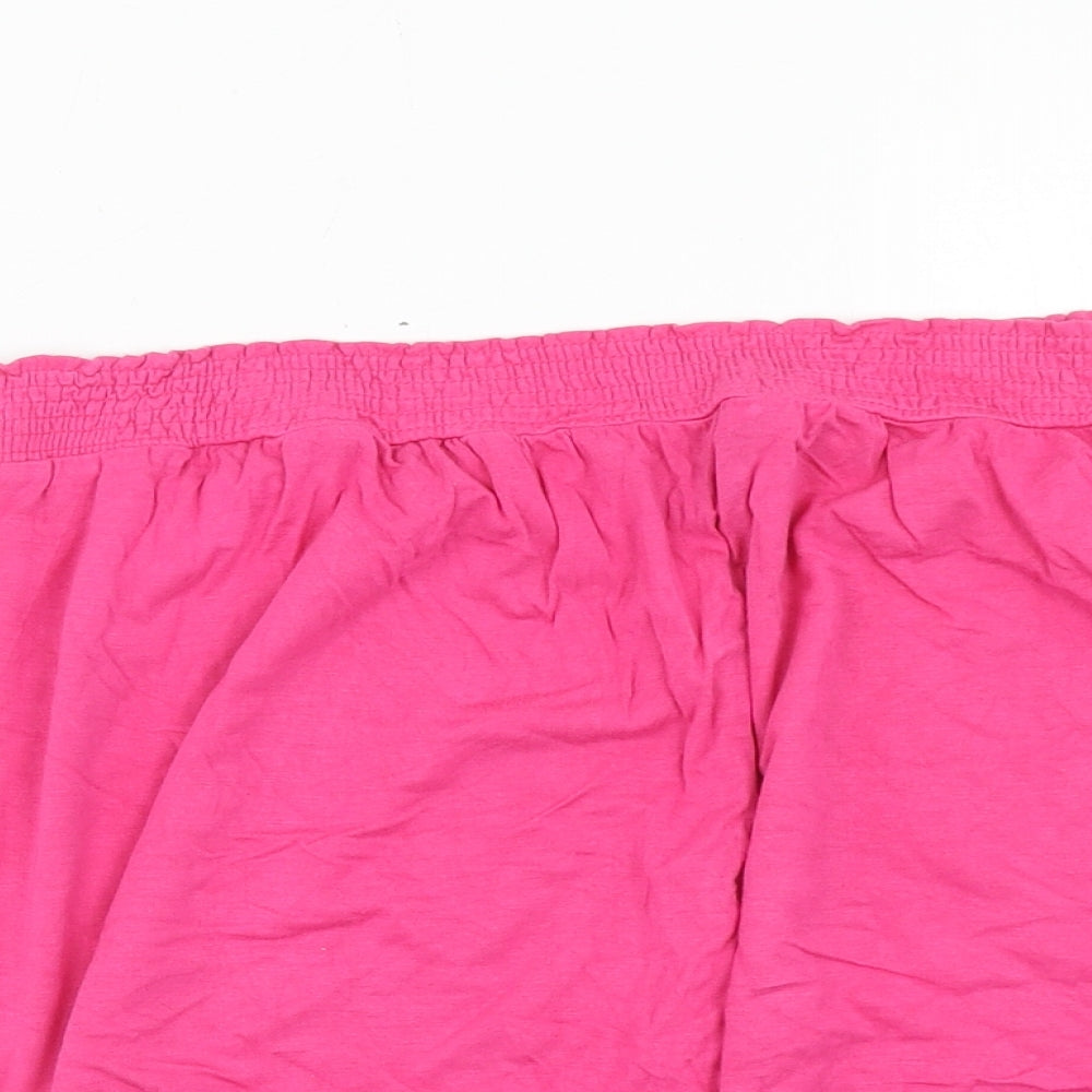 B. You Womens Pink Polyester Basic T-Shirt Size 20 Off the Shoulder