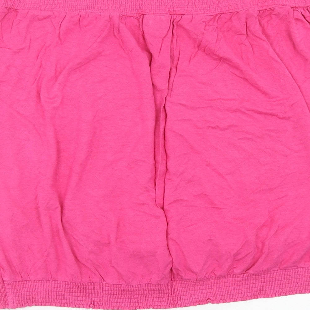 B. You Womens Pink Polyester Basic T-Shirt Size 20 Off the Shoulder