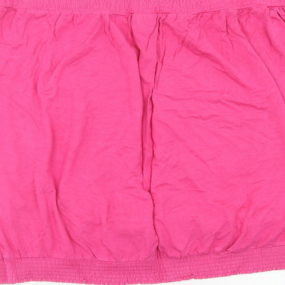 B. You Womens Pink Polyester Basic T-Shirt Size 20 Off the Shoulder