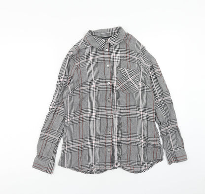Womens UK Size 8 Dorothy Perkins Grey Basic Button-Up