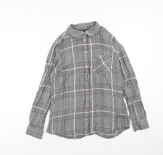 Womens UK Size 8 Dorothy Perkins Grey Basic Button-Up
