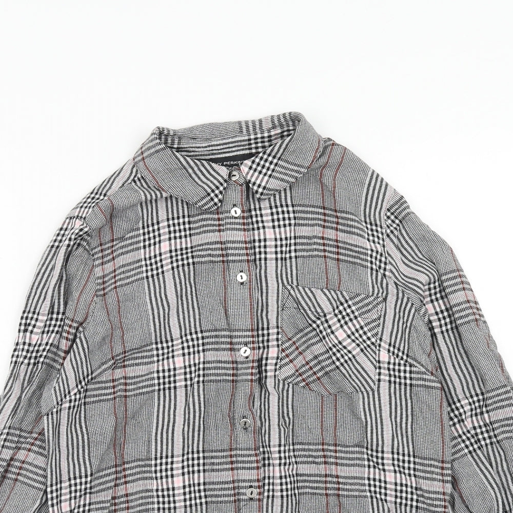 Womens UK Size 8 Dorothy Perkins Grey Basic Button-Up