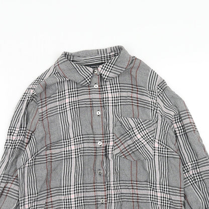 Womens UK Size 8 Dorothy Perkins Grey Basic Button-Up