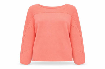 Apricot Womens Pink Round Neck Acrylic Pullover Jumper Size 12
