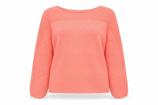 Apricot Womens Pink Round Neck Acrylic Pullover Jumper Size 12