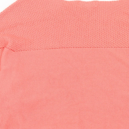 Apricot Womens Pink Round Neck Acrylic Pullover Jumper Size 12