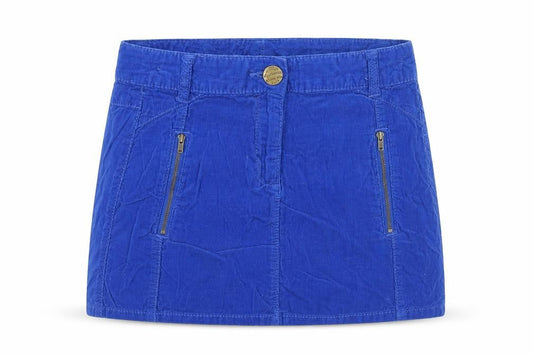 NEXT Girls Blue Cotton Cargo Skirt Size 12 Years Regular Zip