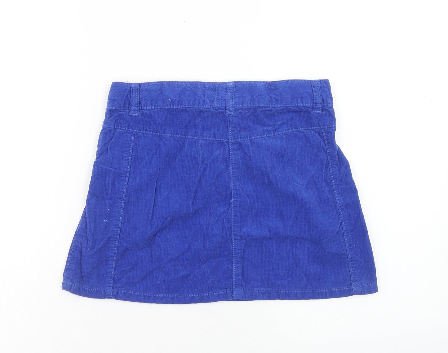 NEXT Girls Blue Cotton Cargo Skirt Size 12 Years Regular Zip