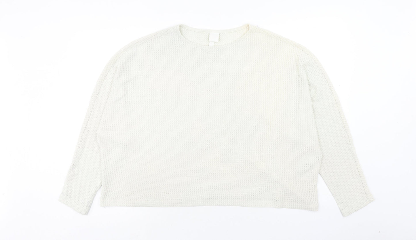 Womens UK Size L H&M Ivory Pullover Jumper