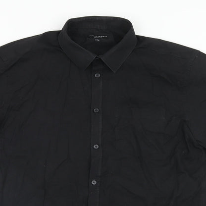 Taylor & Wright Mens Black Cotton Button-Up Size 16.5 Collared Button