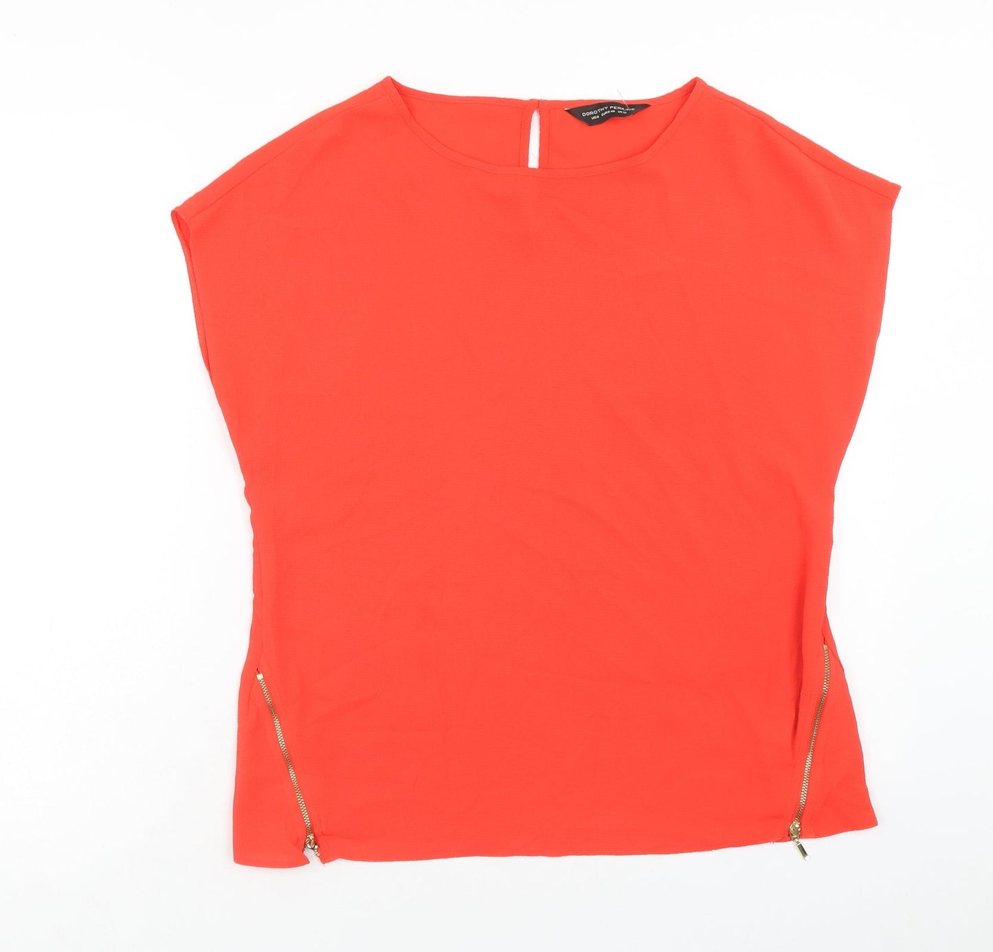 Womens UK Size S Dorothy Perkins Red Basic Blouse