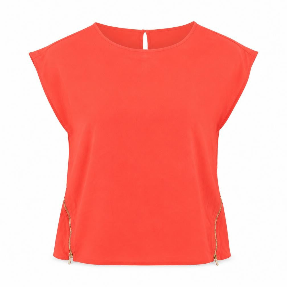 Womens UK Size S Dorothy Perkins Red Basic Blouse