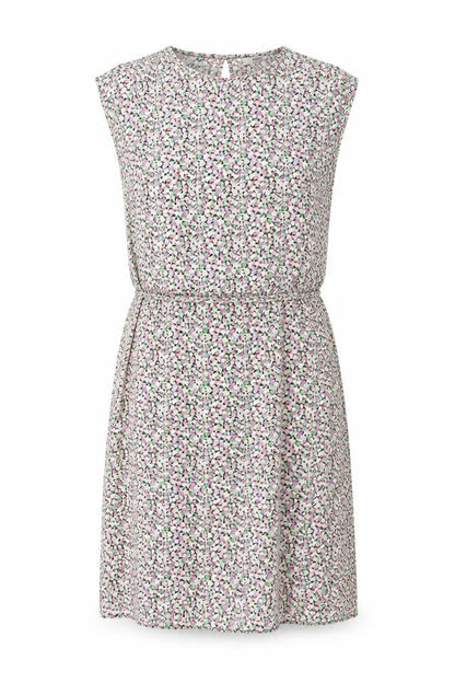 Only Womens Multicoloured Floral Viscose Shift Size L Boat Neck Button