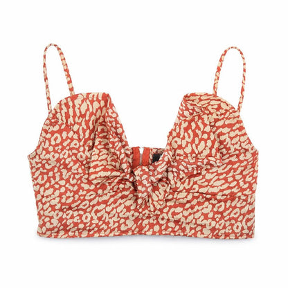 Womens UK Size 10 Missguided Red Cropped Tank