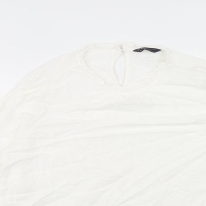 Womens UK Size 14 Marks and Spencer White Basic Blouse
