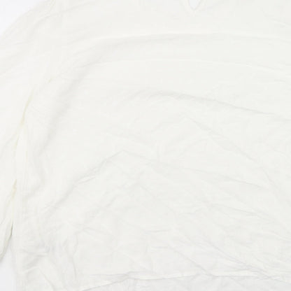 Womens UK Size 14 Marks and Spencer White Basic Blouse