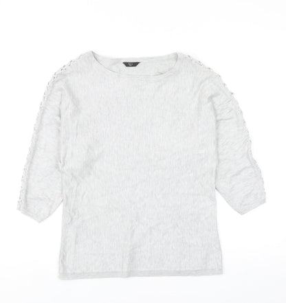 Womens UK Size 8 M&Co Grey Pullover Jumper
