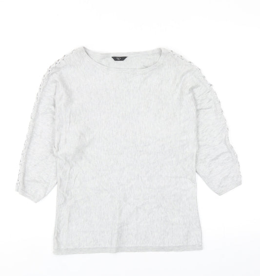 Womens UK Size 8 M&Co Grey Pullover Jumper