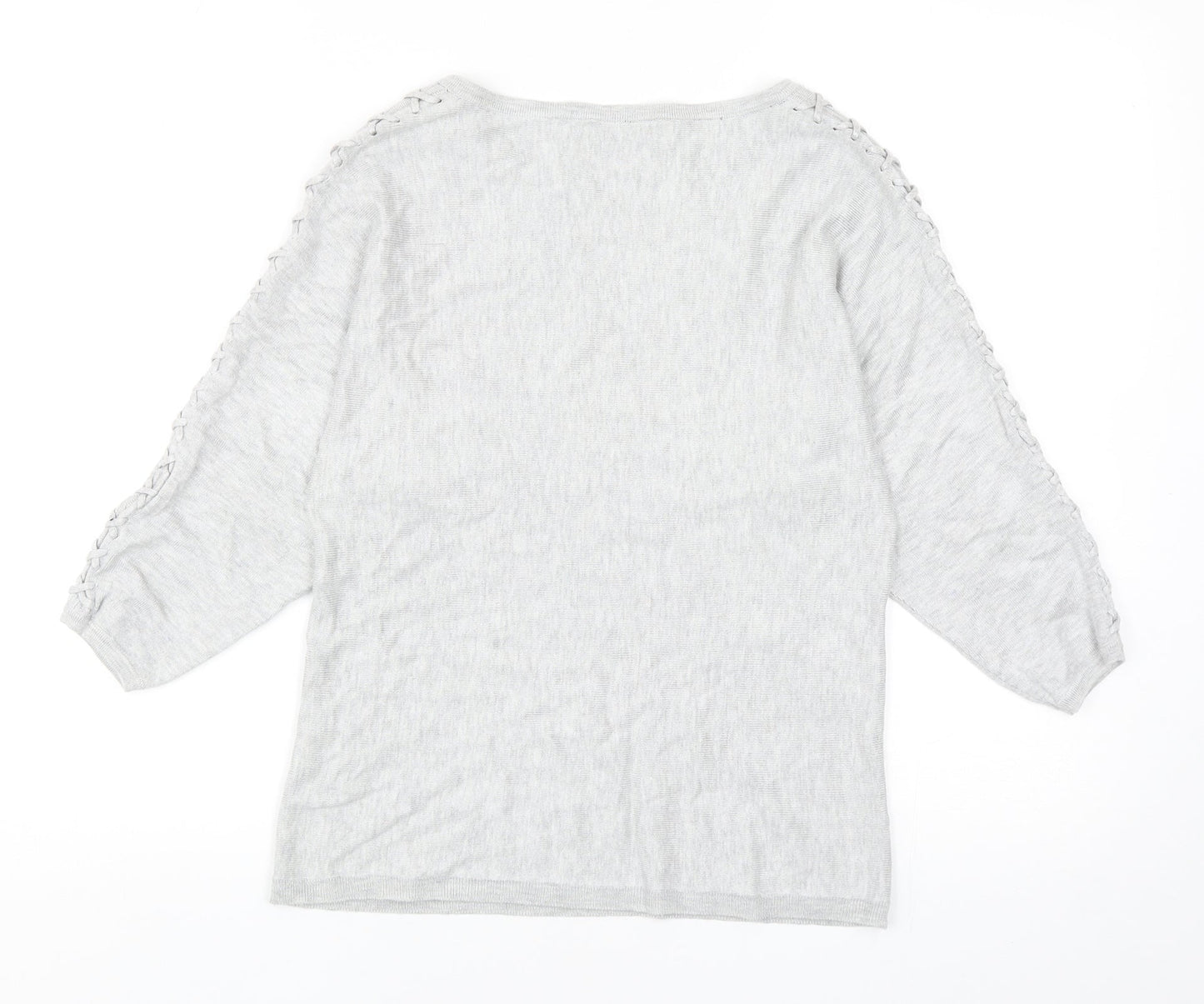 Womens UK Size 8 M&Co Grey Pullover Jumper