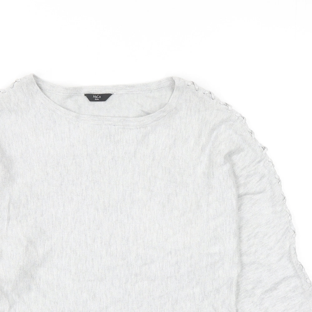 Womens UK Size 8 M&Co Grey Pullover Jumper
