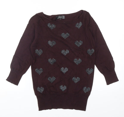 Womens UK Size 6 NEXT Purple Pullover Jumper