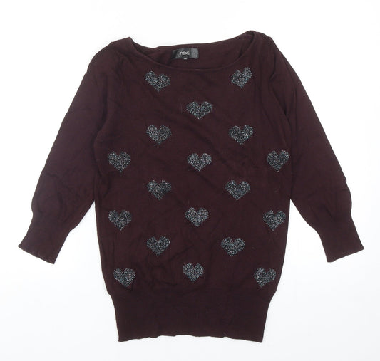 Womens UK Size 6 NEXT Purple Pullover Jumper