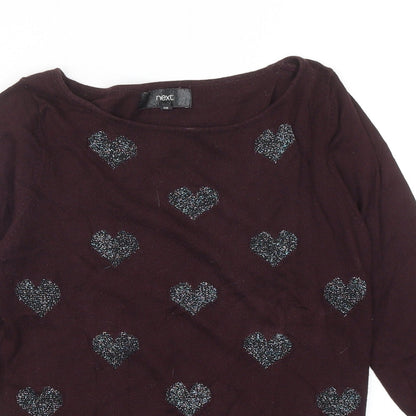 Womens UK Size 6 NEXT Purple Pullover Jumper