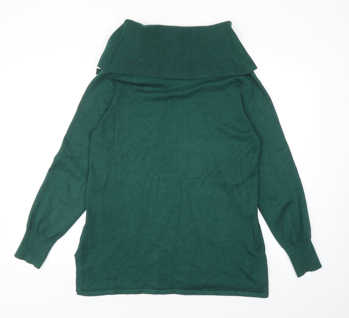 Zoe + Phoebe Womens Green High Neck Viscose Pullover Jumper Size L