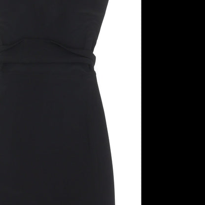 Love Womens Black Polyester Slip Dress Size S Square Neck Pullover