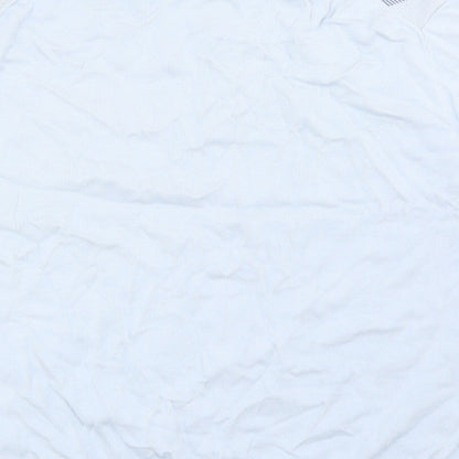 Marks and Spencer Mens Blue Argyle/Diamond Cotton Polo Size 2XL Collared Zip