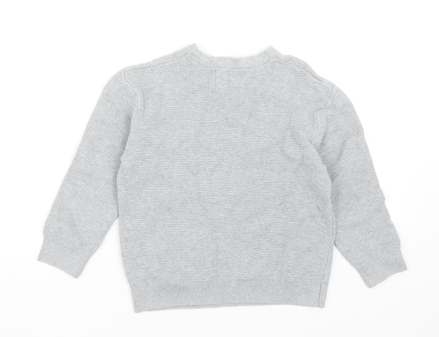 Zara Boys Grey Cotton Pullover Sweatshirt Size 6 Years Pullover