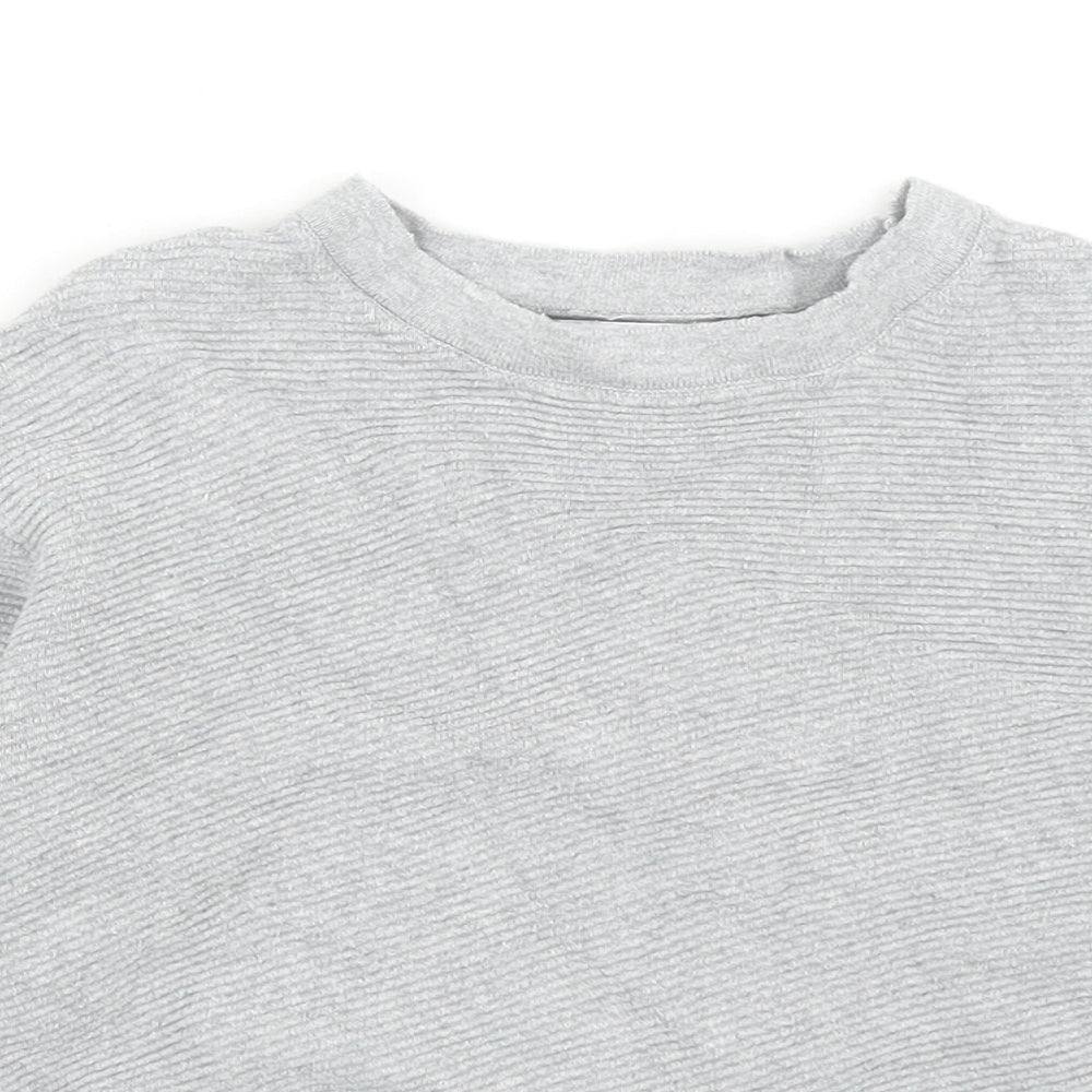 Zara Boys Grey Cotton Pullover Sweatshirt Size 6 Years Pullover
