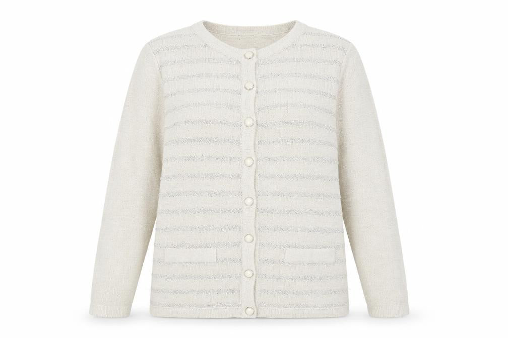 Womens UK Size M Preworn Beige Cardigan Jumper