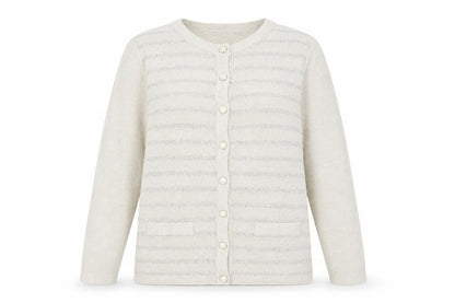Womens UK Size M Preworn Beige Cardigan Jumper