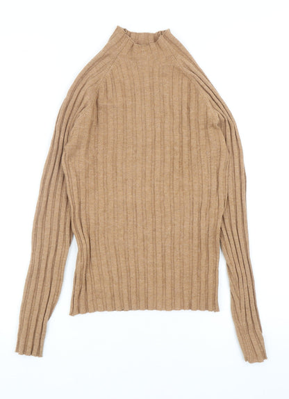 Womens UK Size S Mango Brown Pullover Jumper